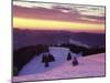 Sunrise on Belchen Mountain in Winter, Black Forest, Baden Wurttemberg, Germany, Europe-Marcus Lange-Mounted Photographic Print