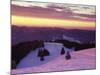 Sunrise on Belchen Mountain in Winter, Black Forest, Baden Wurttemberg, Germany, Europe-Marcus Lange-Mounted Photographic Print