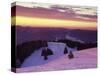 Sunrise on Belchen Mountain in Winter, Black Forest, Baden Wurttemberg, Germany, Europe-Marcus Lange-Stretched Canvas