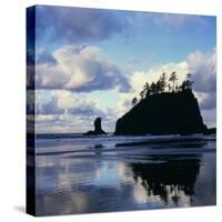 Sunrise on coast, Olympic National Park, Washington, USA-Charles Gurche-Stretched Canvas