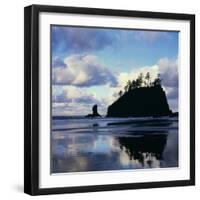 Sunrise on coast, Olympic National Park, Washington, USA-Charles Gurche-Framed Photographic Print