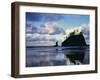 Sunrise on coast, Olympic National Park, Washington, USA-Charles Gurche-Framed Photographic Print