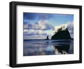 Sunrise on coast, Olympic National Park, Washington, USA-Charles Gurche-Framed Photographic Print