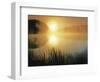 Sunrise on Fairy Stone Lake, Fairy Stone State Park, Virginia, USA-Charles Gurche-Framed Photographic Print