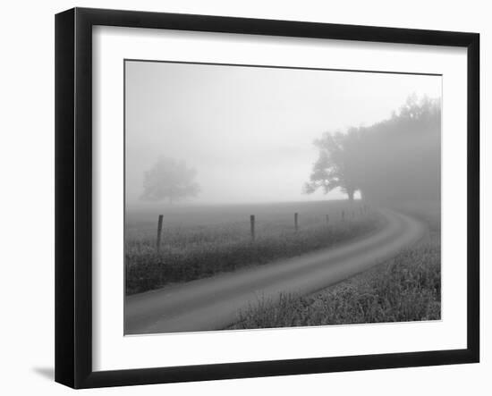 Sunrise on Foggy Frosty Morning, Cades Cove, Great Smoky Mountains National Park, Tennessee, Usa-Adam Jones-Framed Photographic Print