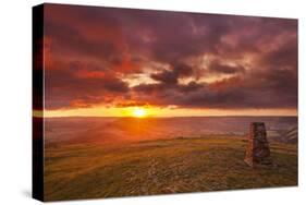 Sunrise on Great Ridge, Mam Tor, Hope Valley, Peak District National Park, Derbyshire-Neale Clark-Stretched Canvas