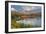 Sunrise on Hallett Peak and Flattop Mountain above Sprague Lake in Rocky Mountain NP, Colorado, USA-Chuck Haney-Framed Photographic Print