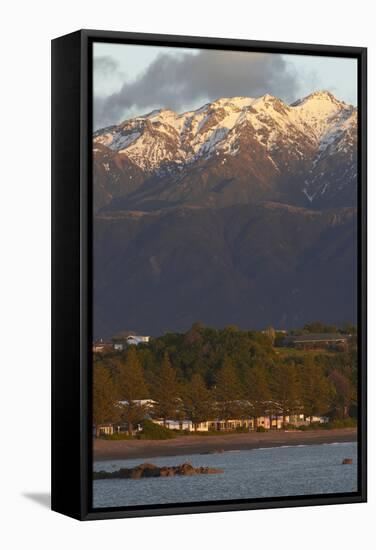 Sunrise on Kaikoura and Kaikoura Ranges, South Island, New Zealand-David Wall-Framed Stretched Canvas