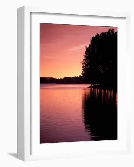 Sunrise on Lake, Arkansas, USA-Gayle Harper-Framed Photographic Print