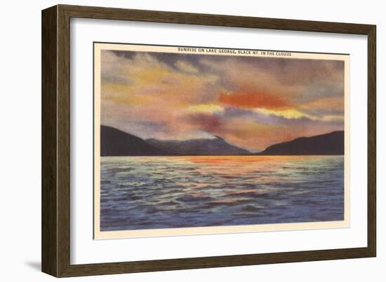 Sunrise on Lake George, New York-null-Framed Art Print