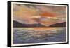 Sunrise on Lake George, New York-null-Framed Stretched Canvas