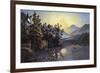 Sunrise on Lake Saranac-Currier & Ives-Framed Giclee Print