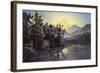 Sunrise on Lake Saranac-Currier & Ives-Framed Giclee Print