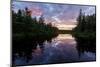 Sunrise on Little Berry Pond in Maine's Northern Forest-Jerry & Marcy Monkman-Mounted Photographic Print