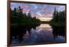 Sunrise on Little Berry Pond in Maine's Northern Forest-Jerry & Marcy Monkman-Framed Photographic Print