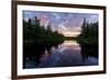 Sunrise on Little Berry Pond in Maine's Northern Forest-Jerry & Marcy Monkman-Framed Photographic Print