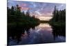 Sunrise on Little Berry Pond in Maine's Northern Forest-Jerry & Marcy Monkman-Mounted Photographic Print