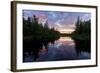 Sunrise on Little Berry Pond in Maine's Northern Forest-Jerry & Marcy Monkman-Framed Photographic Print