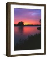 Sunrise on Longview Lake, Jackson County, Missouri, USA-Charles Gurche-Framed Photographic Print