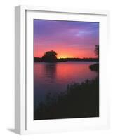 Sunrise on Longview Lake, Jackson County, Missouri, USA-Charles Gurche-Framed Photographic Print