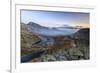 Sunrise on Matterhorn and Mount Rosa, Natural Park of Mont Avic, Valle D'Aosta, Graian Alps, Italy-Roberto Moiola-Framed Photographic Print