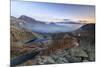 Sunrise on Matterhorn and Mount Rosa, Natural Park of Mont Avic, Valle D'Aosta, Graian Alps, Italy-Roberto Moiola-Mounted Photographic Print