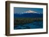 Sunrise on Mnt Denali, Trapper Creek pullout view, Alaska near Mount Denali Lodge-null-Framed Photographic Print