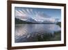 Sunrise on Mont Blanc massif seen from Lacs De Cheserys, Chamonix, Haute Savoie, French Alps, Franc-Roberto Moiola-Framed Photographic Print