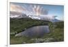 Sunrise on Mont Blanc massif seen from Lacs De Cheserys, Chamonix, Haute Savoie, French Alps, Franc-Roberto Moiola-Framed Photographic Print