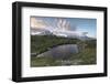 Sunrise on Mont Blanc massif seen from Lacs De Cheserys, Chamonix, Haute Savoie, French Alps, Franc-Roberto Moiola-Framed Photographic Print