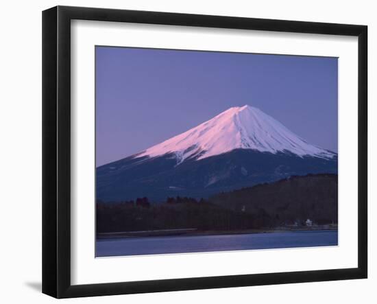 Sunrise on Mount Fuji from Lake Kawaguchi, Yamanashi Prefecture, Japan-Nigel Blythe-Framed Photographic Print