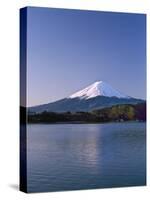 Sunrise on Mount Fuji from Lake Kawaguchi, Yamanashi Prefecture, Japan-Nigel Blythe-Stretched Canvas
