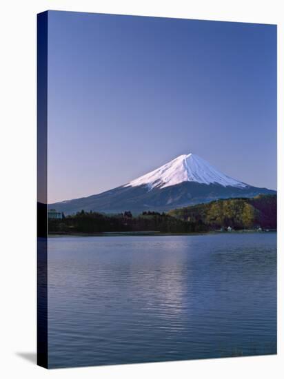 Sunrise on Mount Fuji from Lake Kawaguchi, Yamanashi Prefecture, Japan-Nigel Blythe-Stretched Canvas