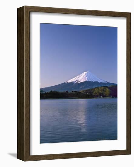 Sunrise on Mount Fuji from Lake Kawaguchi, Yamanashi Prefecture, Japan-Nigel Blythe-Framed Photographic Print