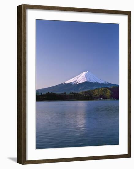 Sunrise on Mount Fuji from Lake Kawaguchi, Yamanashi Prefecture, Japan-Nigel Blythe-Framed Photographic Print