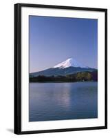 Sunrise on Mount Fuji from Lake Kawaguchi, Yamanashi Prefecture, Japan-Nigel Blythe-Framed Photographic Print