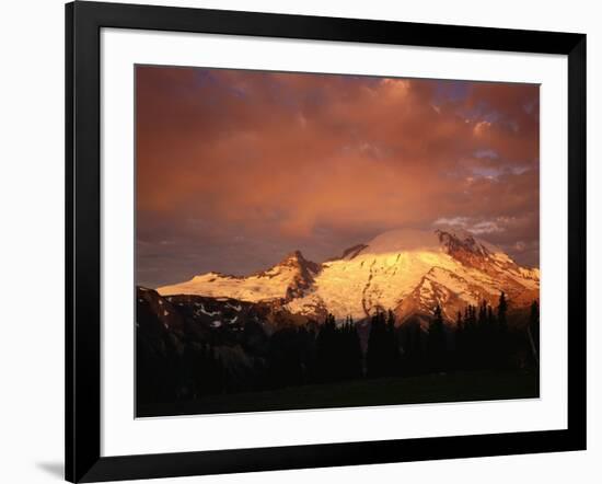 Sunrise on Mount Rainier-James Randklev-Framed Photographic Print