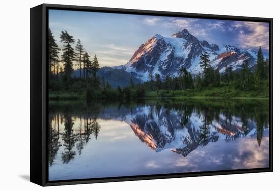 Sunrise on Mount Shuksan-James K. Papp-Framed Stretched Canvas