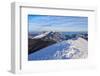 Sunrise on Mountain Catria from the summit of Cucco in winter, Apennines, Umbria, Italy, Europe-Lorenzo Mattei-Framed Photographic Print