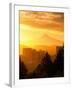 Sunrise on Mt Hood and Downtown, Portland, Oregon, USA-Janis Miglavs-Framed Photographic Print