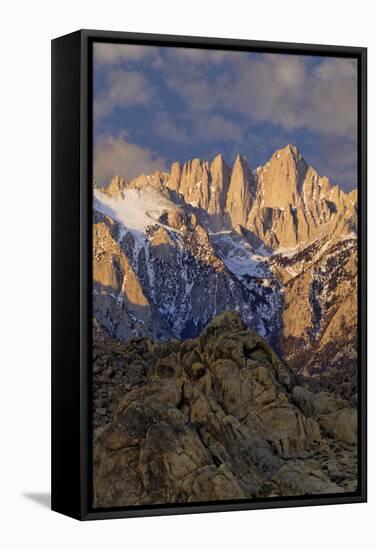 Sunrise on Mt Whitney, California, USA-Jaynes Gallery-Framed Stretched Canvas