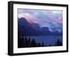 Sunrise on Peaks in Glacier National Park, Montana, USA-Steve Kazlowski-Framed Photographic Print