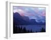 Sunrise on Peaks in Glacier National Park, Montana, USA-Steve Kazlowski-Framed Photographic Print