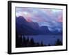 Sunrise on Peaks in Glacier National Park, Montana, USA-Steve Kazlowski-Framed Photographic Print