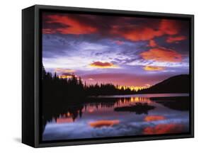 Sunrise on Reflection Lake, Mt. Rainier National Park, Washington, USA-Charles Gurche-Framed Stretched Canvas