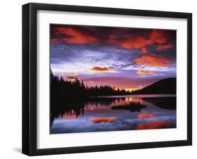 Sunrise on Reflection Lake, Mt. Rainier National Park, Washington, USA-Charles Gurche-Framed Premium Photographic Print