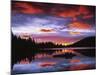 Sunrise on Reflection Lake, Mt. Rainier National Park, Washington, USA-Charles Gurche-Mounted Photographic Print