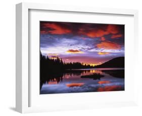 Sunrise on Reflection Lake, Mt. Rainier National Park, Washington, USA-Charles Gurche-Framed Photographic Print