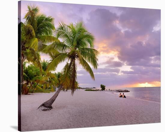 Sunrise on Smathers Beach in Key West, Florida Keys, Florida, USA-null-Stretched Canvas