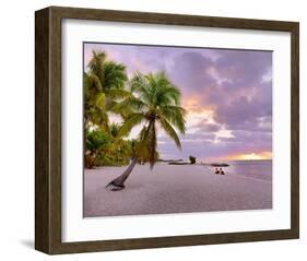 Sunrise on Smathers Beach in Key West, Florida Keys, Florida, USA-null-Framed Art Print